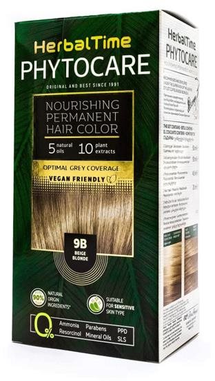 HERBAL TIME Phytocare Natural Vegan 9B béžová blond 130 ml Farba na...