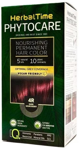 HERBAL TIME Phytocare Natural Vegan 4R tmavá višňa 130 ml Farba na...