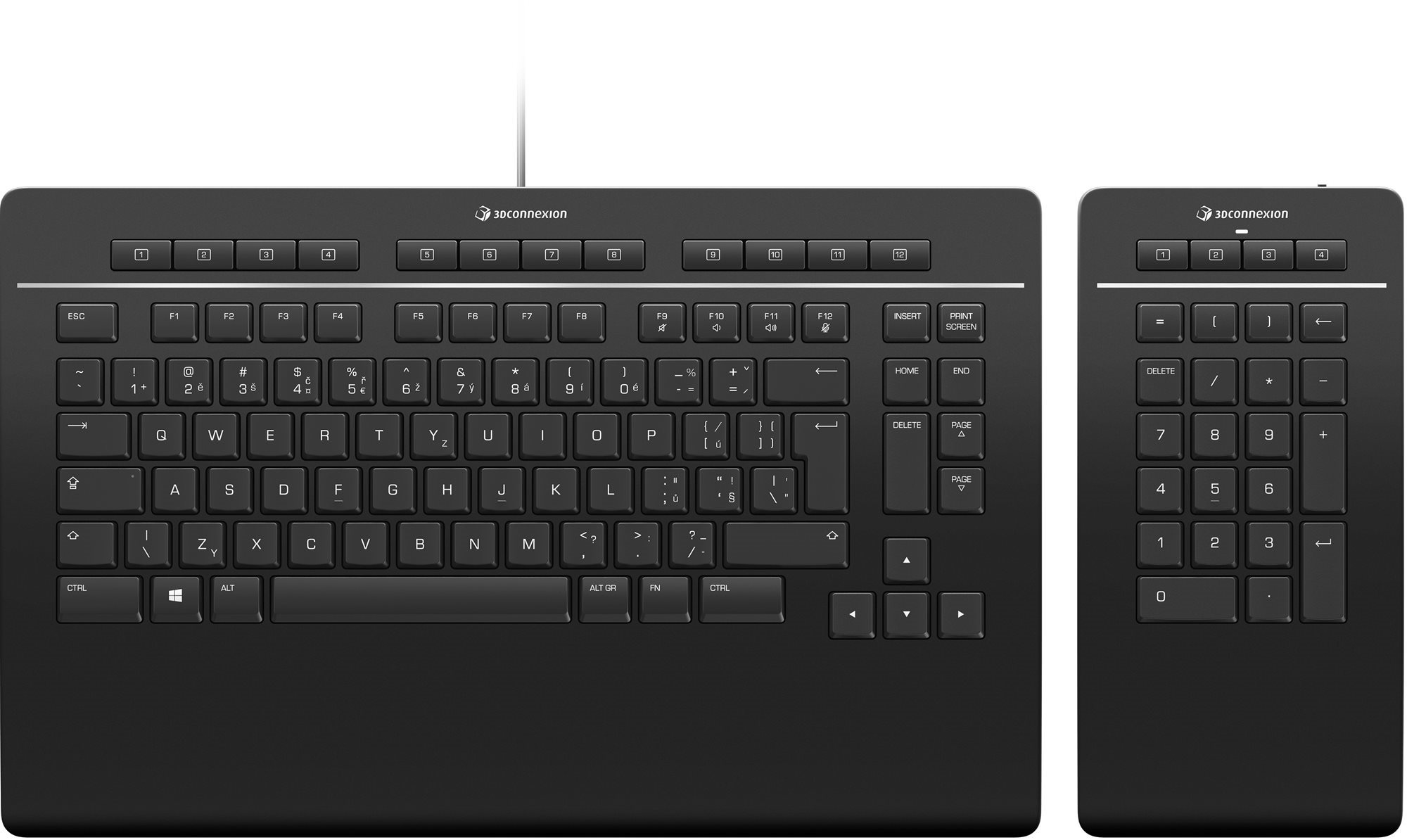 3Dconnexion Keyboard Pro with Numpad – CZ/SK Klávesnica