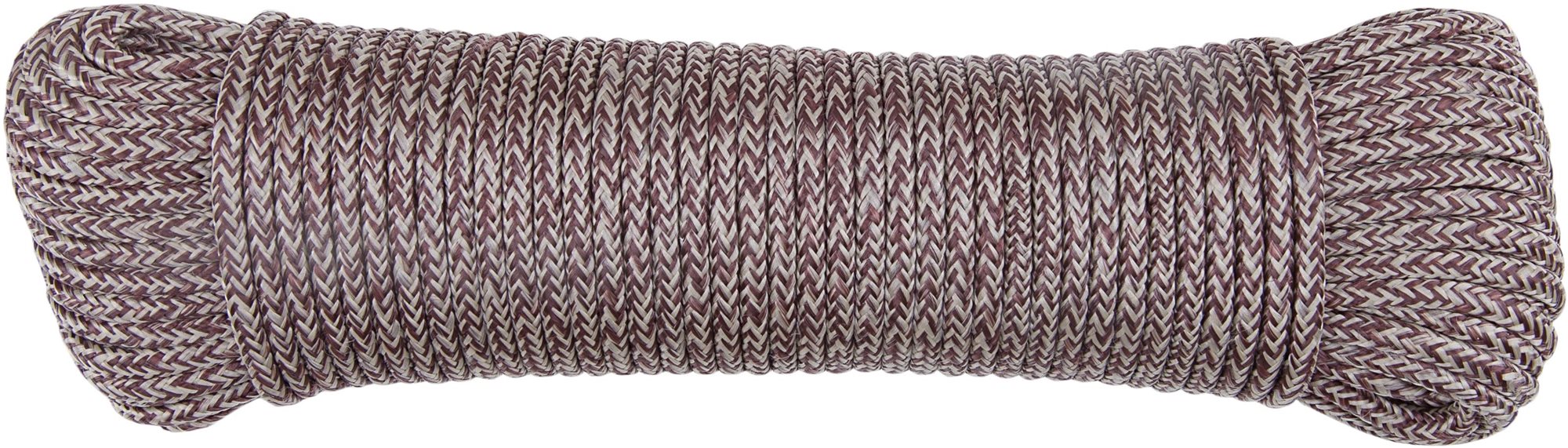 CON: P PP pletené lano 16-pramenné, 4 mm × 30 m, hnedé Lano