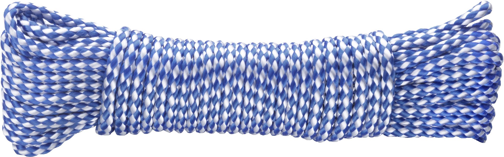CONNEX PE pletené lano 8-pramenné, 4 mm × 20 m, biela/modrá Lano