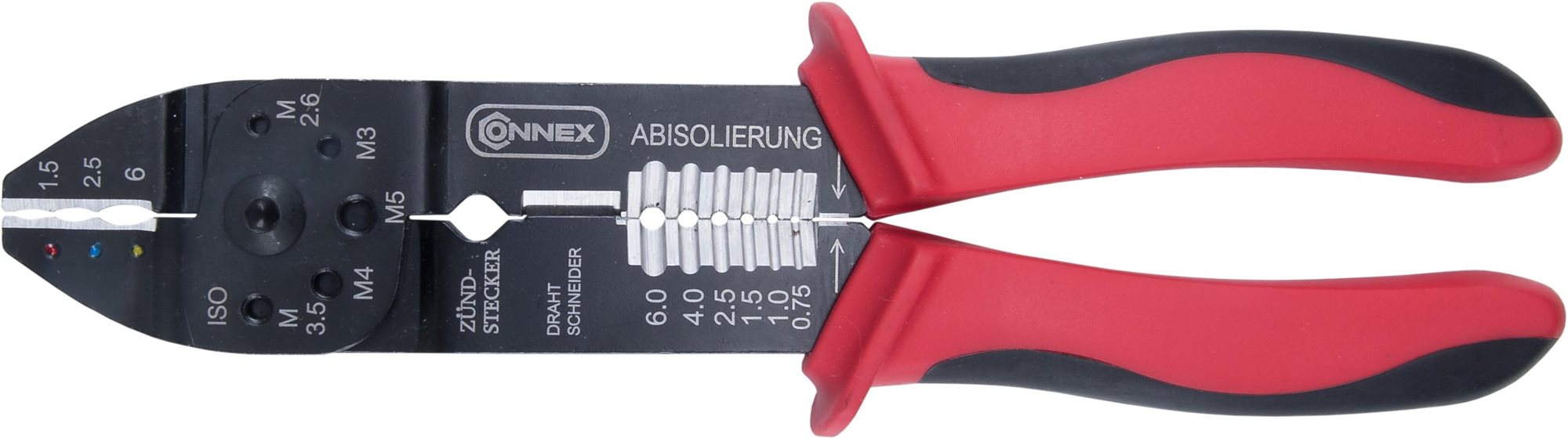 CONNEX Krimpovacie a odizolovacie kliešte 210 mm, EN 60352-2...