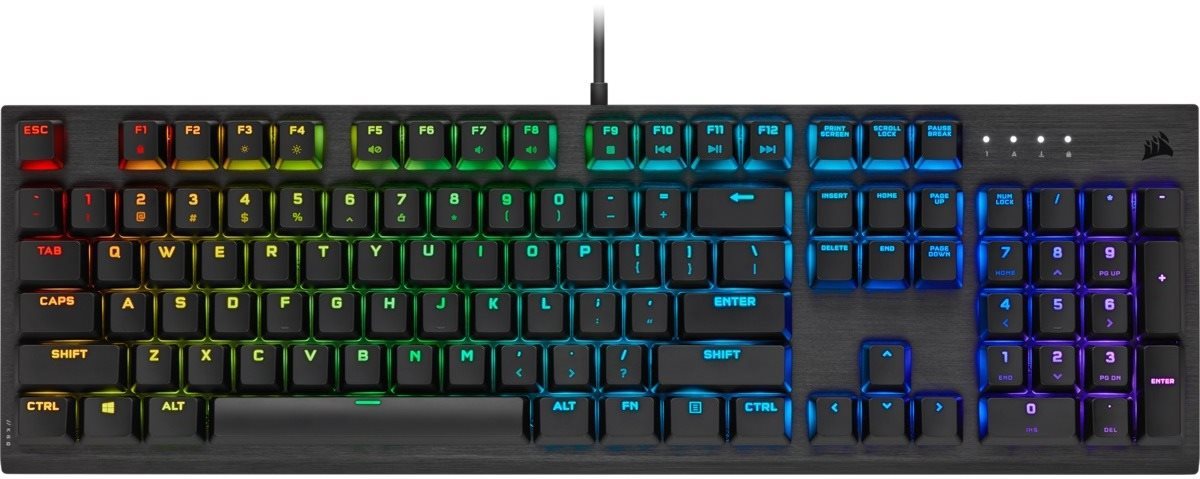 Corsair K60 RGB PRO Cherry MX Low Profile Speed - US Gaming Keyboard