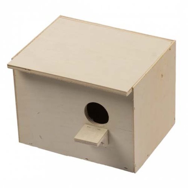 Duvo+ Drevená búdka pre andulky 20 × 19 × 15 cm Vtáčia búdka