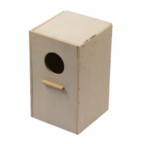 Duvo+ Drevená búdka pre agapornisy 15 ×15 × 25 cm Vtáčia búdka