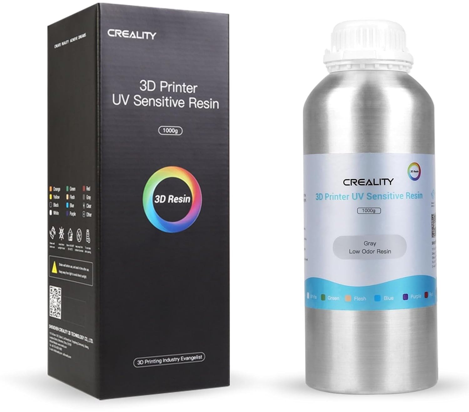 Creality Low Odor Resin 500g, Grey,   Aluminum Can UV resin