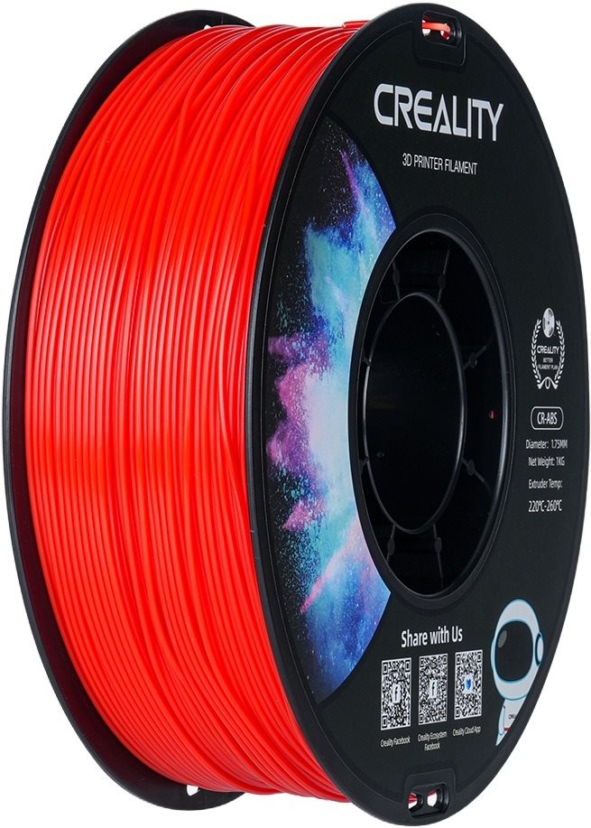 Creality 1,75 mm ABS black neutral tray 1 kg Červený Filament