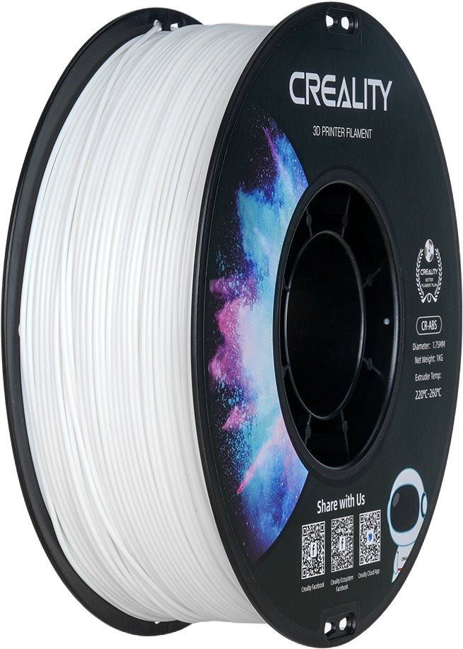 Creality 1,75 mm ABS black neutral tray 1 kg Biely Filament