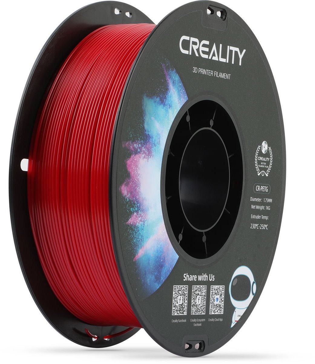 Creality 1,75mm PETG black neutral tray - 1kg, piros Filament