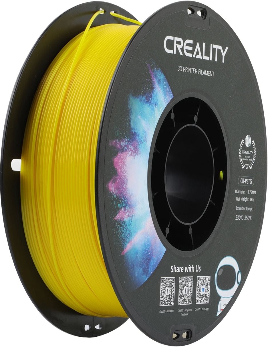 Creality 1,75 mm PETG black neutral tray 1 kg Žltý Filament