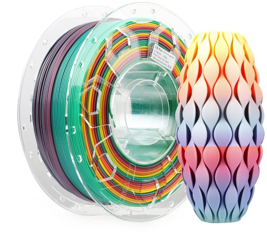Creality 1,75mm PLA transparent spool - 1kg, szivárvány Filament