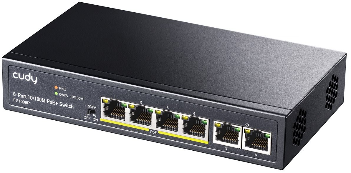 CUDY 6-Port 10/100M PoE+ Switch 60 W Switch