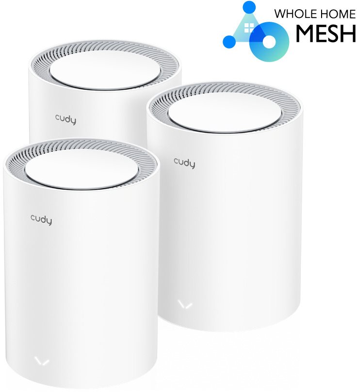 CUDY AX3000 Wi-Fi 6 Mesh 2.5Gb Lösung, Weiß (3er-Pack) WLAN-System