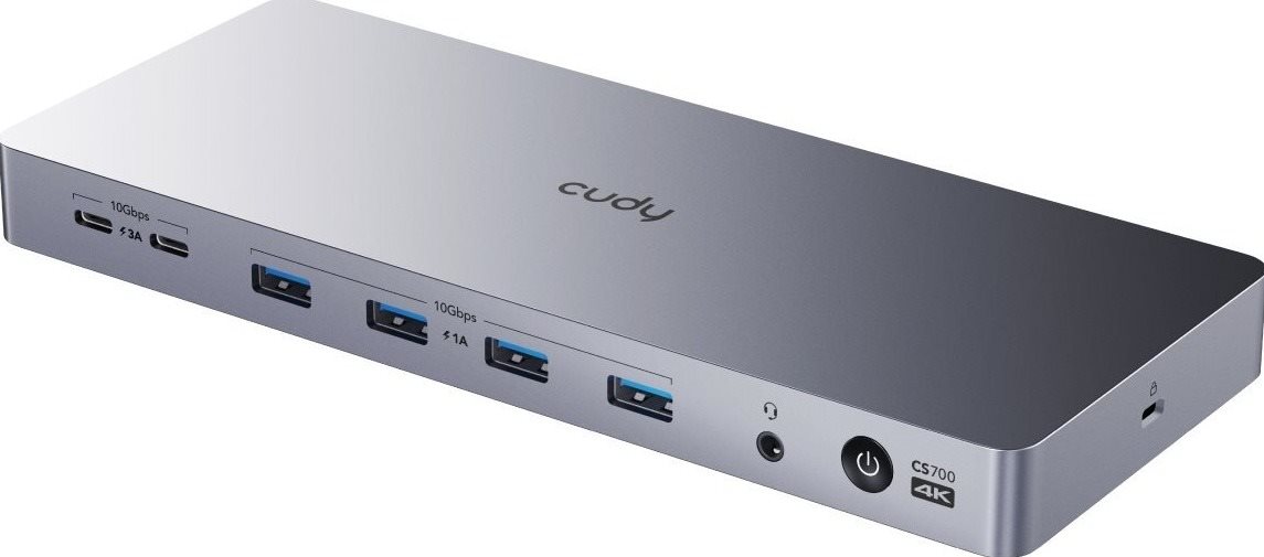 CUDY CS700 DUAL 4K, 14-IN-1, USB-C, 150W Dokkoló állomás