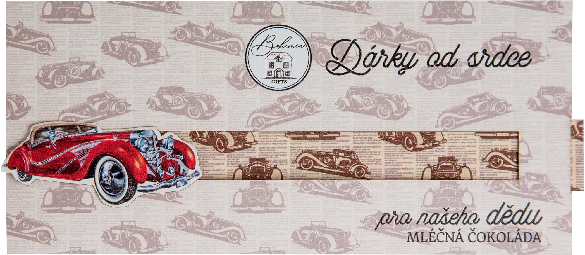 BOHEMIA GIFTS Darčeková interaktívna čokoláda od srdca pre dedka...