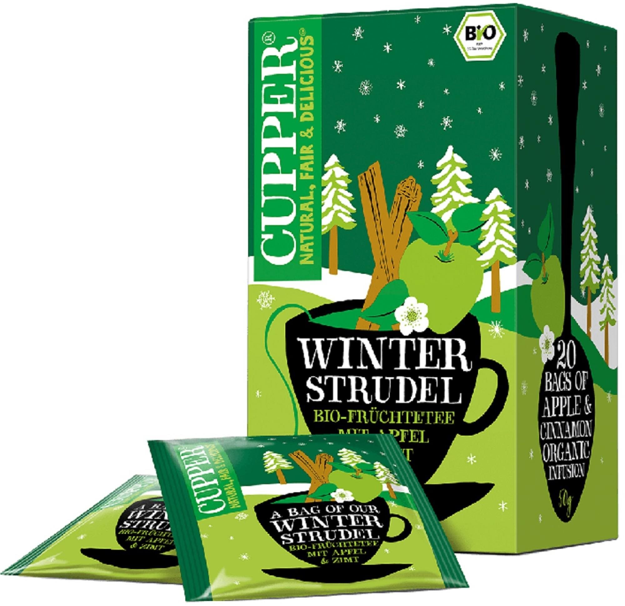 Cupper BIO Winter Strudel 20× 2,5 g Čaj