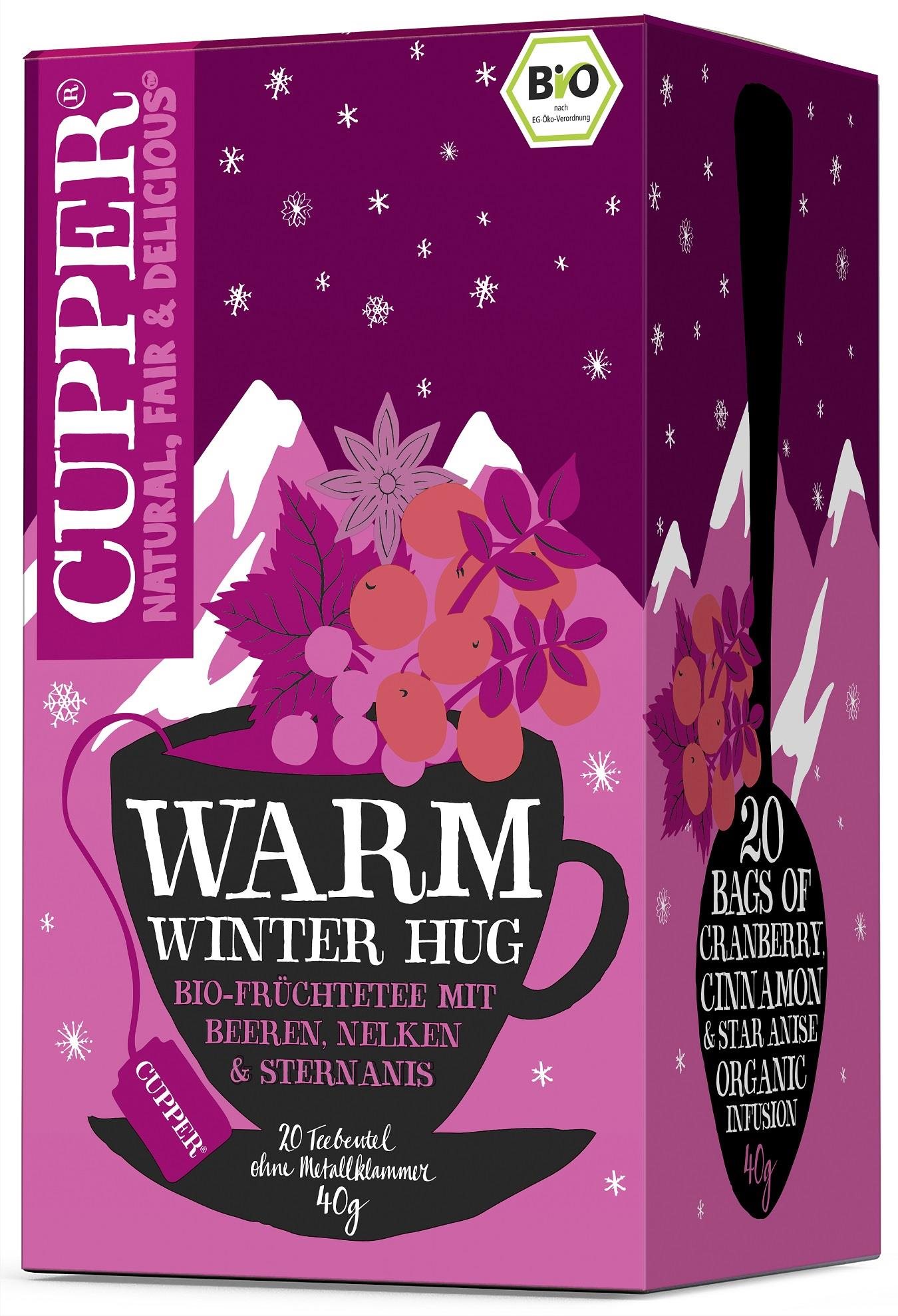 Cupper BIO Warm Winter Hug 20× 2 g Čaj