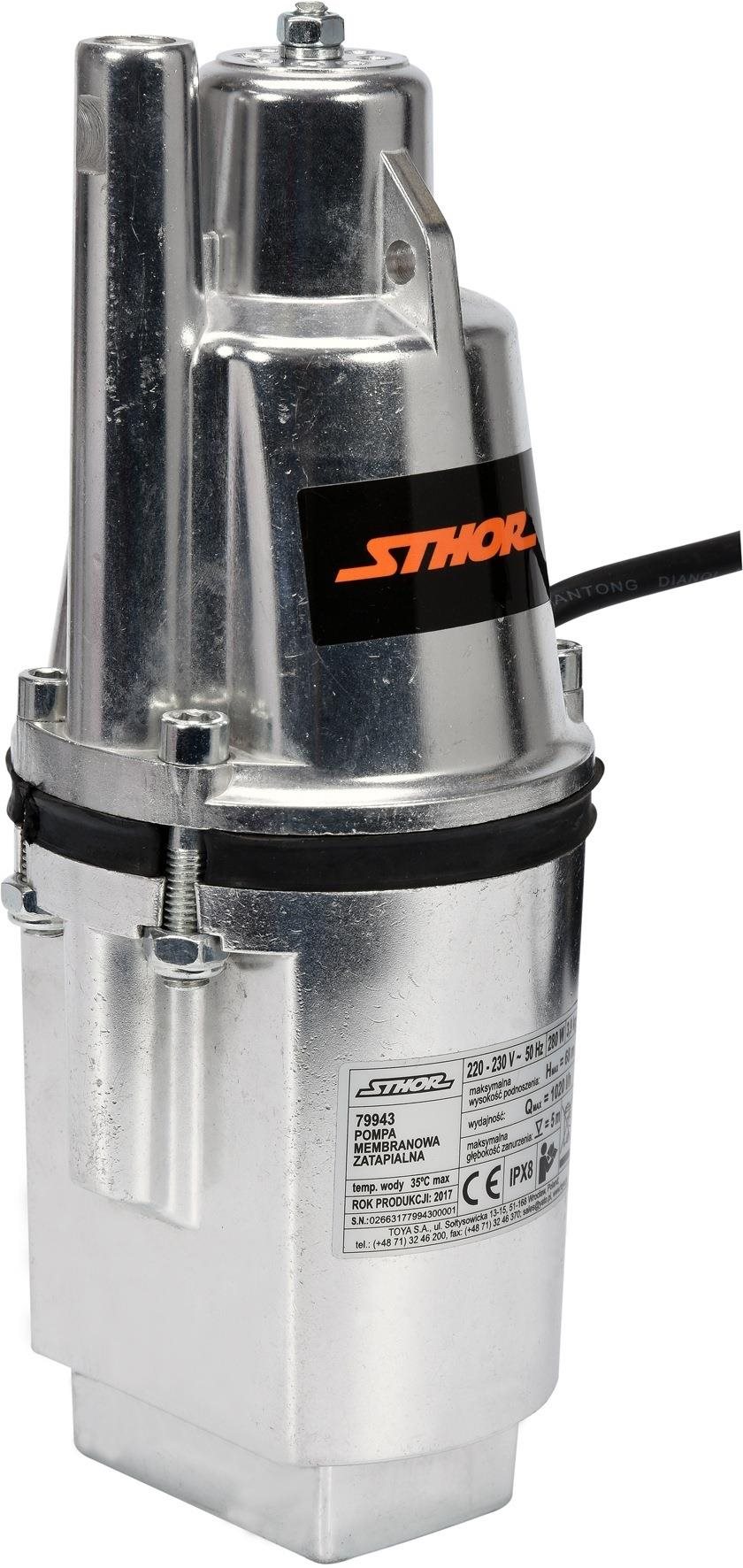 Sthor Čerpadlo membránové 280 W max.1 020l/h 10 m Čerpadlo do vrtu