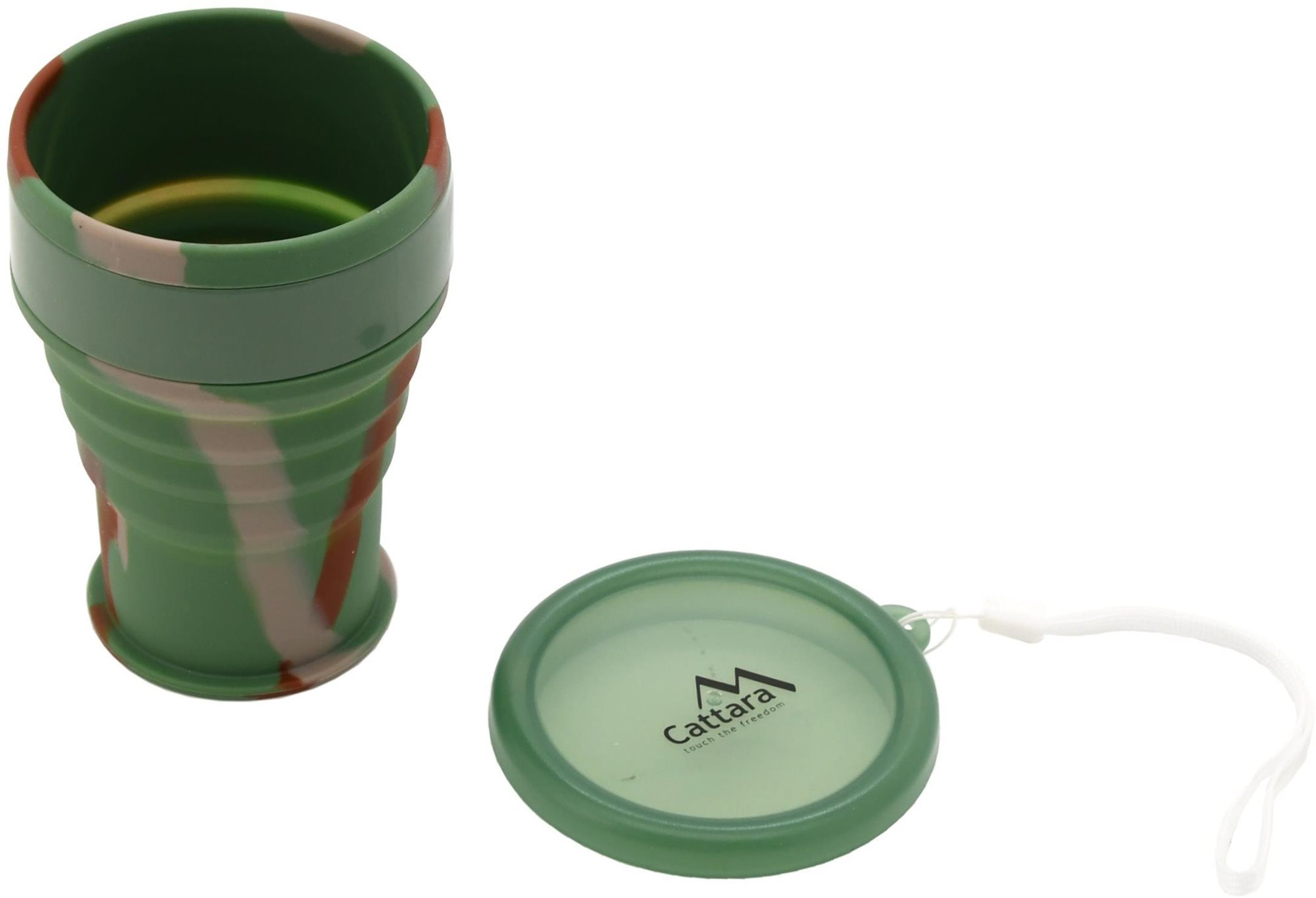 Cattara Silikónový skladací téglik ARMY 350 ml Pohár na nápoje