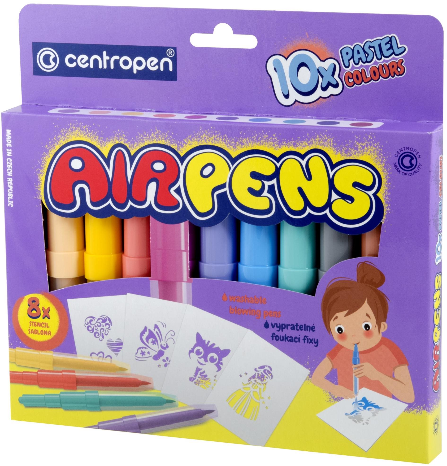 Centropen foukací fixy Air Pens Pastel 1 500 / 10 Fixky