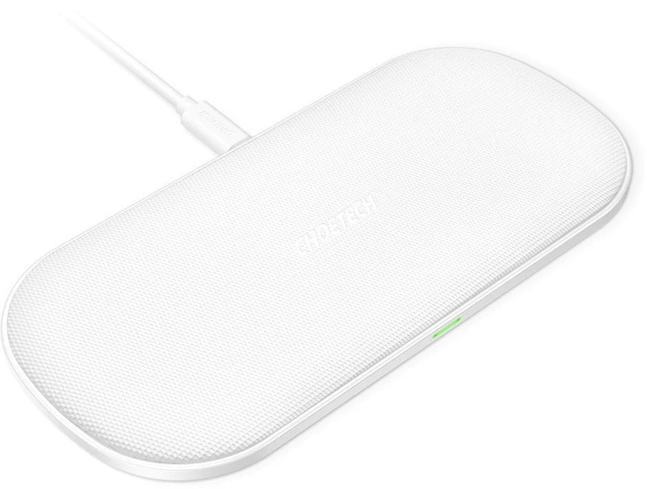 ChoeTech 5-Spulen Dual Wireless Fast Charger Pad 2x 10W Weiß...