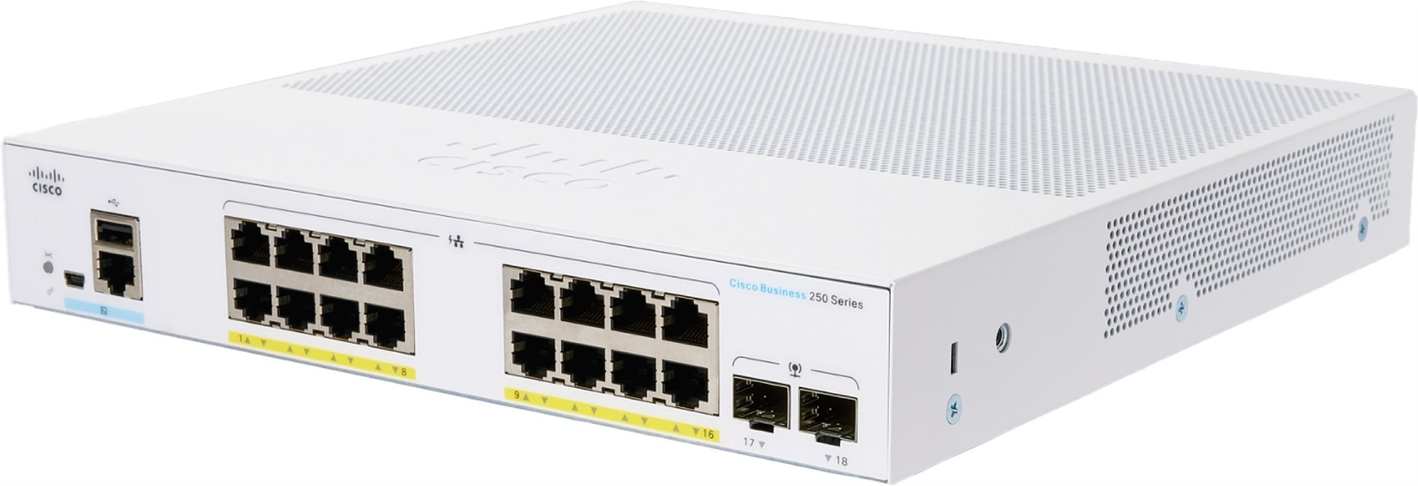 CISCO CBS250 Smart 16-Port GE, PoE, 2x1G SFP Switch