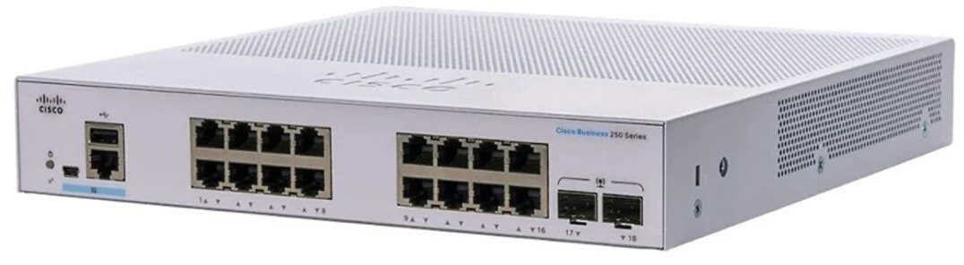 CISCO CBS250 Smart 16-port GE, 2× 1 G SFP Switch