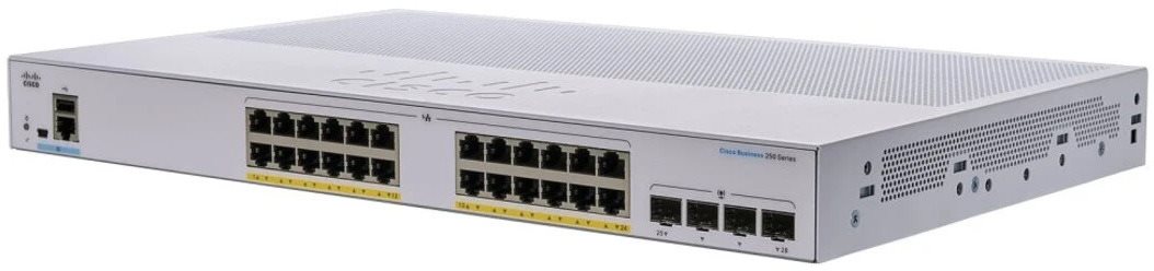 CISCO CBS250 Smart 24-port GE, Partial PoE, 4x1G SFP Switch