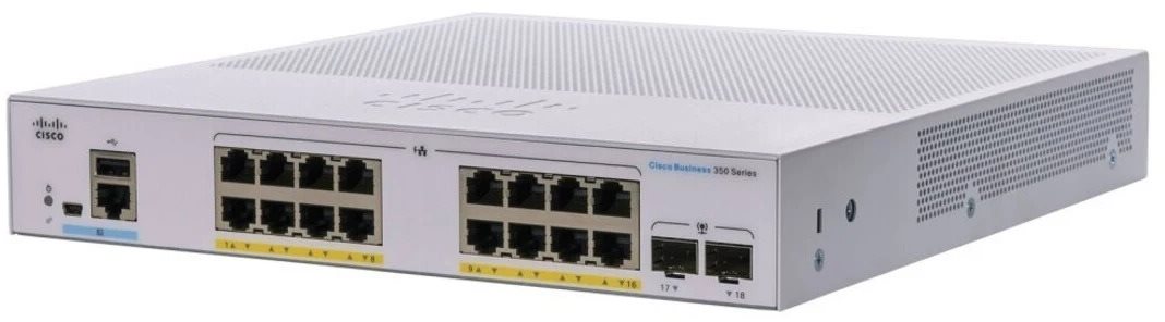 CISCO CBS350 Managed 16-port GE, PoE, 2x1G SFP Switch