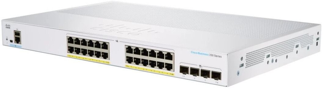 CISCO CBS350 Managed 24-port GE, PoE, 4x10G SFP+ Switch