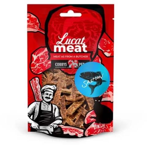 Cobbys Pet Lucat Meat lososové plátky 50 g Maškrty pre mačky