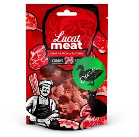 Cobbys Pet Lucat Meat kačacie kúsky 50 g Maškrty pre mačky