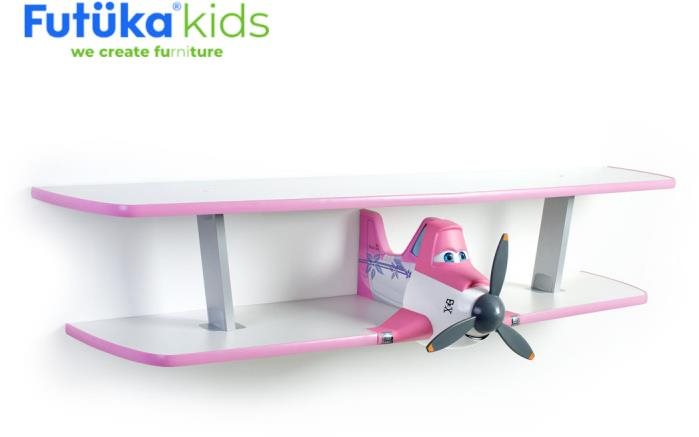 FUTUKA KIDS Polica detská dvojposchodová AIR – 2, ružová Polica