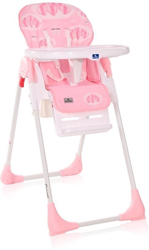 Jedálenská stolička Lorelli CRYSPI PINK HEARTS Stolička na kŕmenie