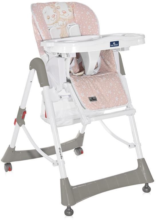 Stolička na kŕmenie Lorelli GUSTO SATIN PINK HUG Stolička na kŕmenie