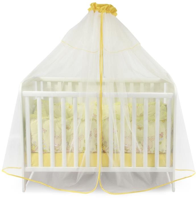 Moskytiéra nad postieľku Lorelli 480 × 150 cm YELLOW Moskytiéra