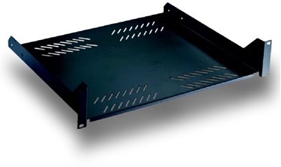 Datacom 19" 2U perforált polc, 400 mm Polc