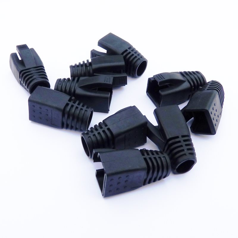 Datacom Návlek pre plug RJ45 (CAT6A, CAT7) čierny (10 ks) Kryt...