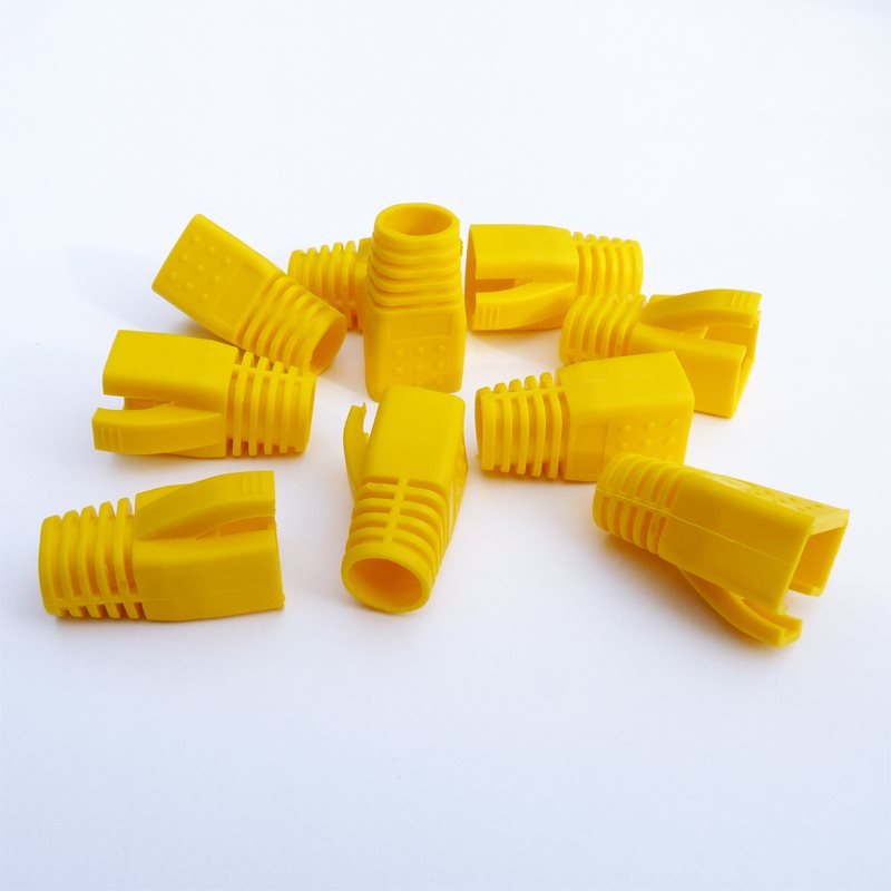 Datacom Návlek pre plug RJ45 (CAT6A, CAT7) žltý (10 ks) Kryt...