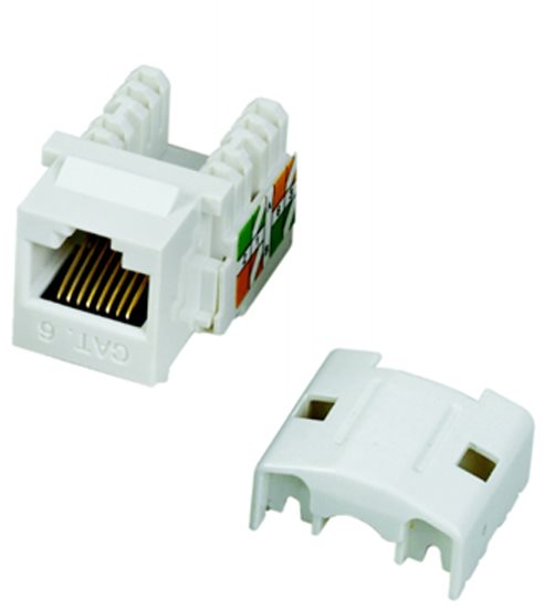 Datacom RJ45 UTP CAT6 (DUAL) MINI blanc Keystone