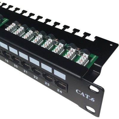Datacom Patch panel 19" UTP 24 port CAT6 LSA 1U BK (3x8p)hor....