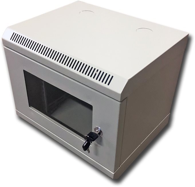 Datacom 10'' 6U / 280 mm (Glas) - grau Verteiler