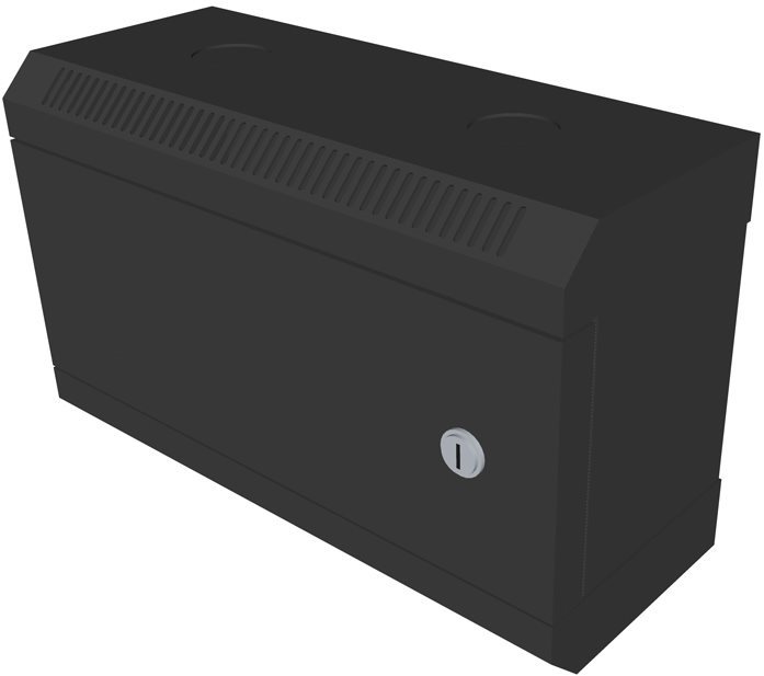 Datacom 10" 4U / 140 mm (fémlemez) fekete Szerver szekrény