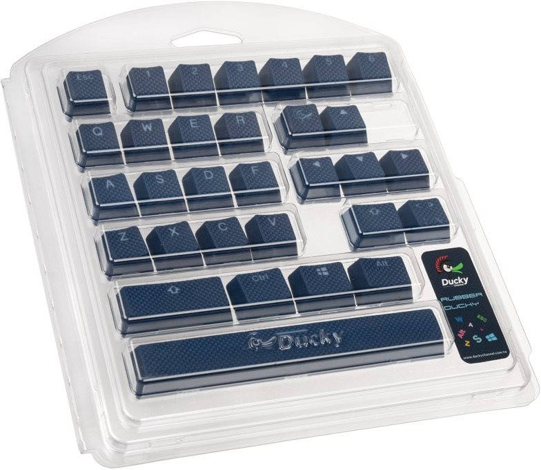 Ducky Rubber Keycap Set - 31 Tasten - Double-Shot Backlight - blau...