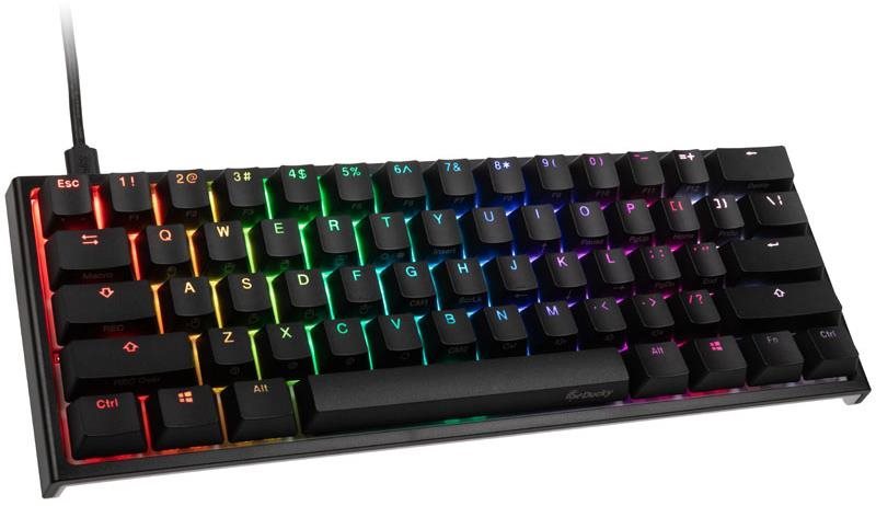 Ducky One 2 Mini Gaming keyboard, MX-Brown, RGB-LED, black (US)...