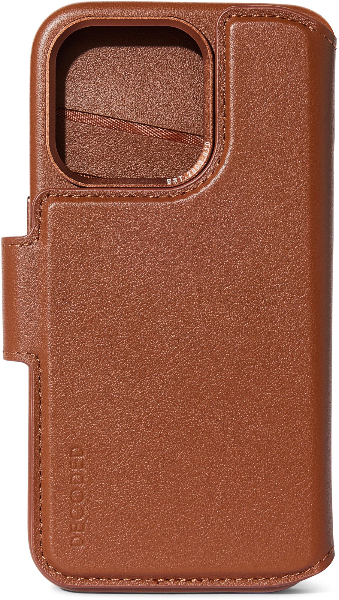 Decoded Leather Detachable Wallet Tan iPhone 15 Pro Mobiltelefon tok