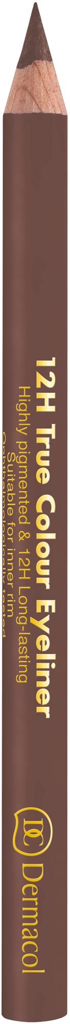 DERMACOL 12H True Colour Eyeliner č.4 Light brown 2 g Ceruzka na oči