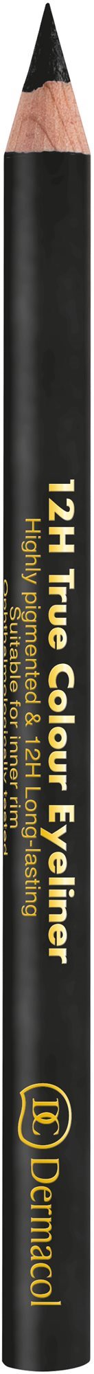 DERMACOL 12H True Colour Eyeliner No.08 Black 2 g Tužka na oči