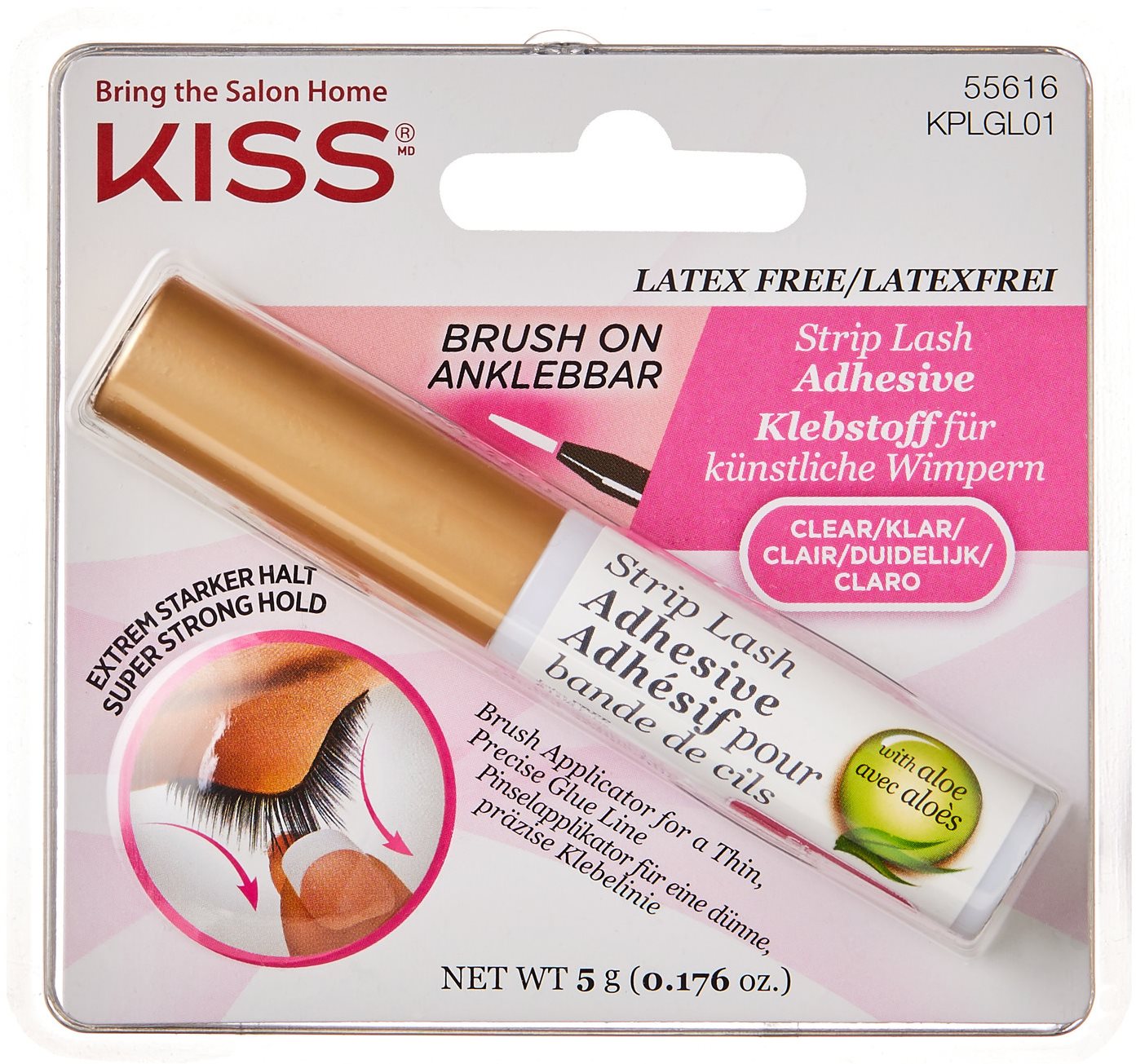 KISS 24 HR Strip Eyelash Adhesive – Clear Lepidlo na mihalnice