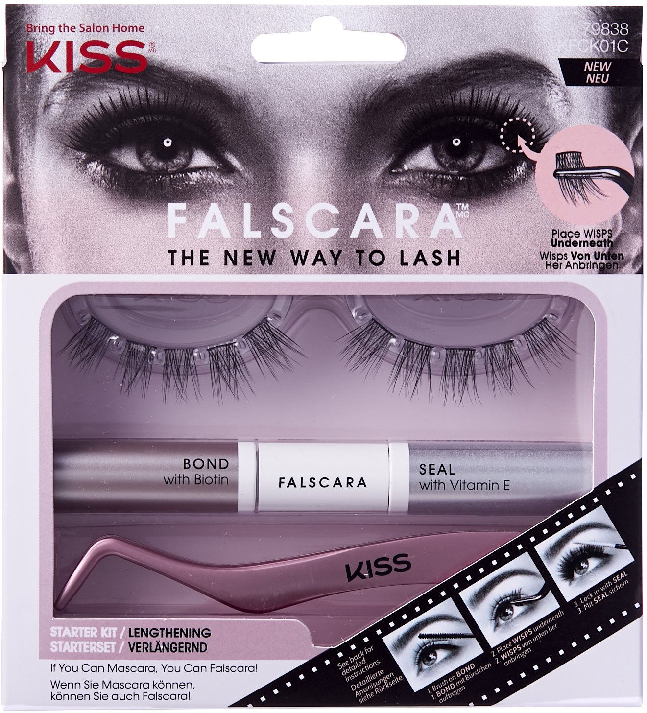 KISS Falscara Eyelash – Starter Kit 01 Kozmetická sada